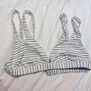 Striped bikini top